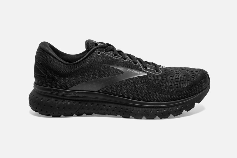 Brooks Men's Glycerin 18 Road Running Shoes Black DNWX-87564